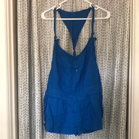 Button & twist-tie linen overall - Picture 1 of 2